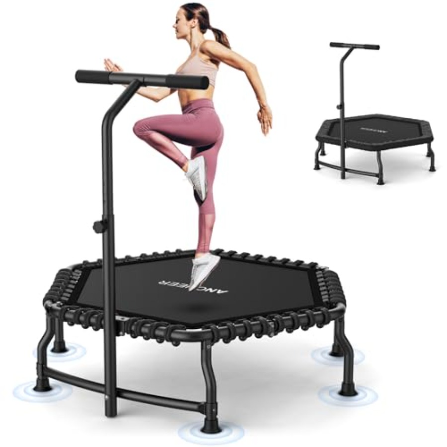 Mini Trampoline Spring - Indoor Mini Trampoline 50'' for Adult