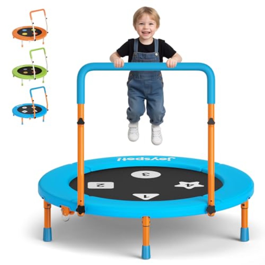 Mini Trampoline Spring - 3FT Toddler Trampoline with Adjustable Handlebar