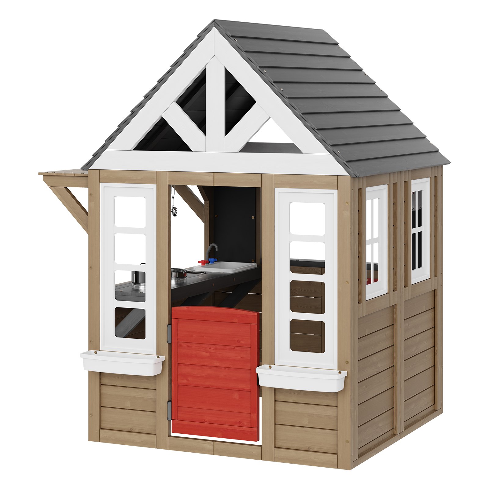 Kids Outdoor Sink - Outdoor Wooden Playhouse Kids Garden Games