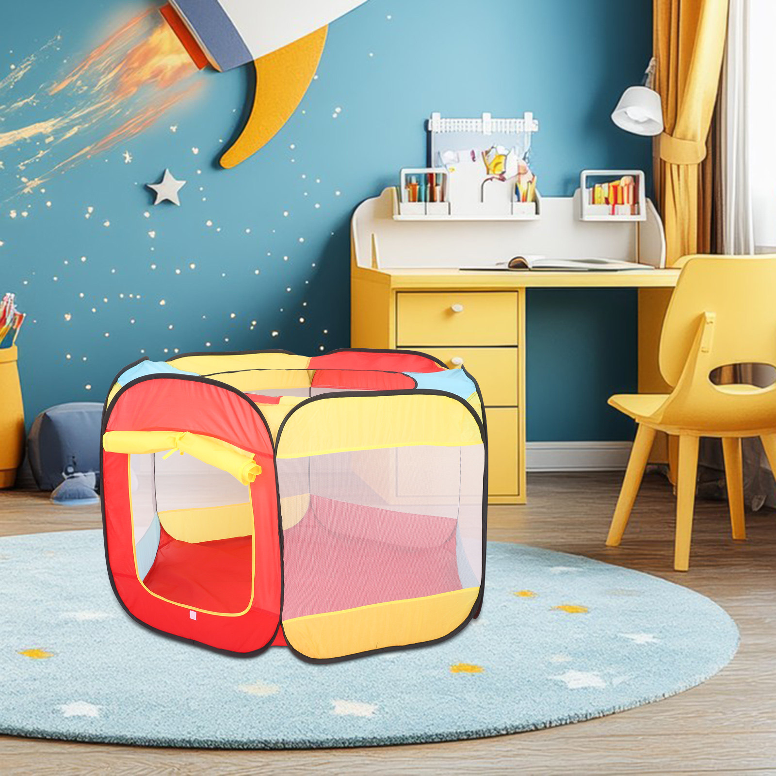 Kids Outdoor Play Tent - Foldable Mesh Kids Play Tent Indoor