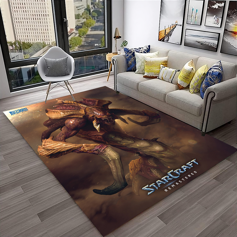 Kids Outdoor Mat Waterproof - 3D Retro Game StarCraft Gamer Carpet