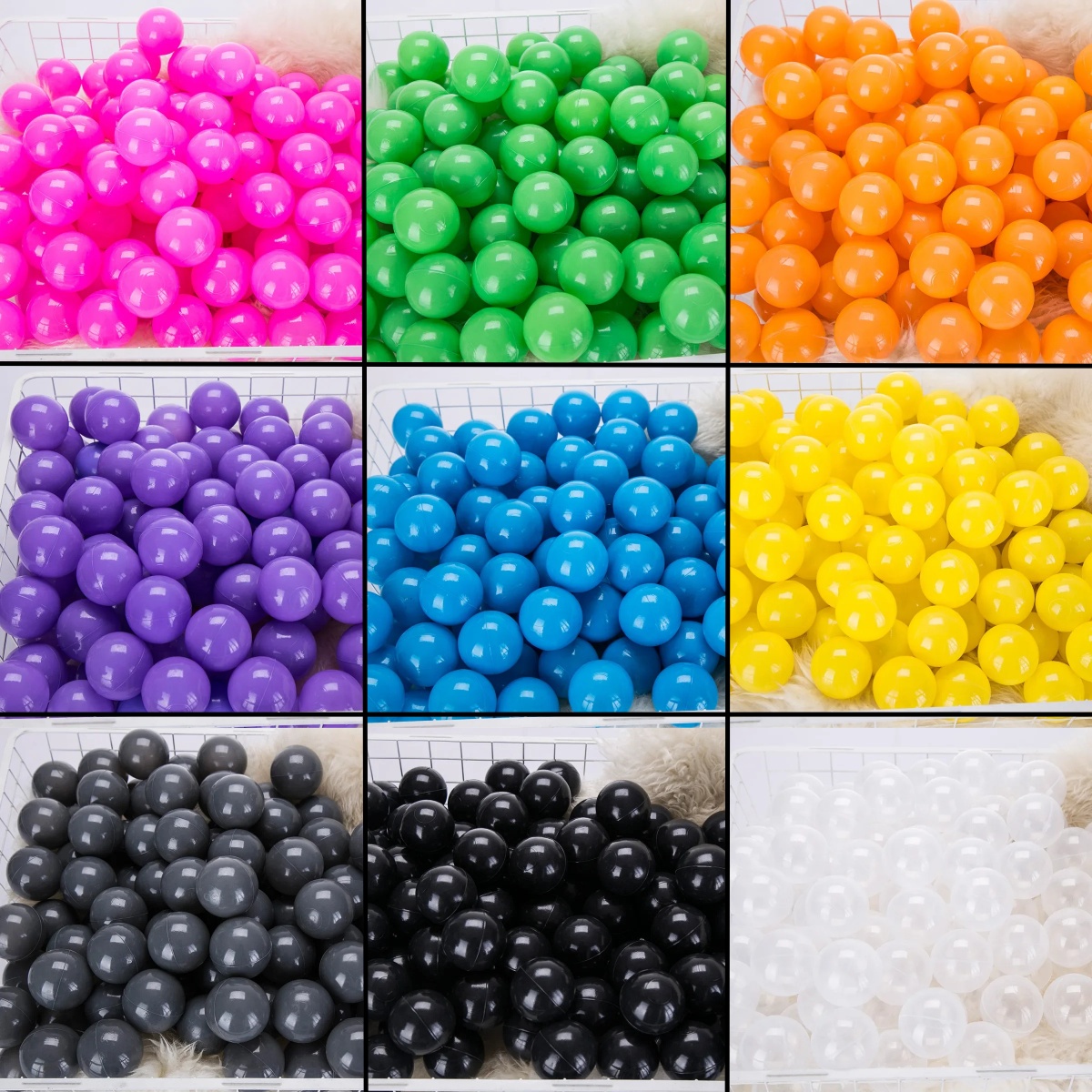 Kids Outdoor Play Tent - 50Pcs 55MM Baby Plastic Balls Water