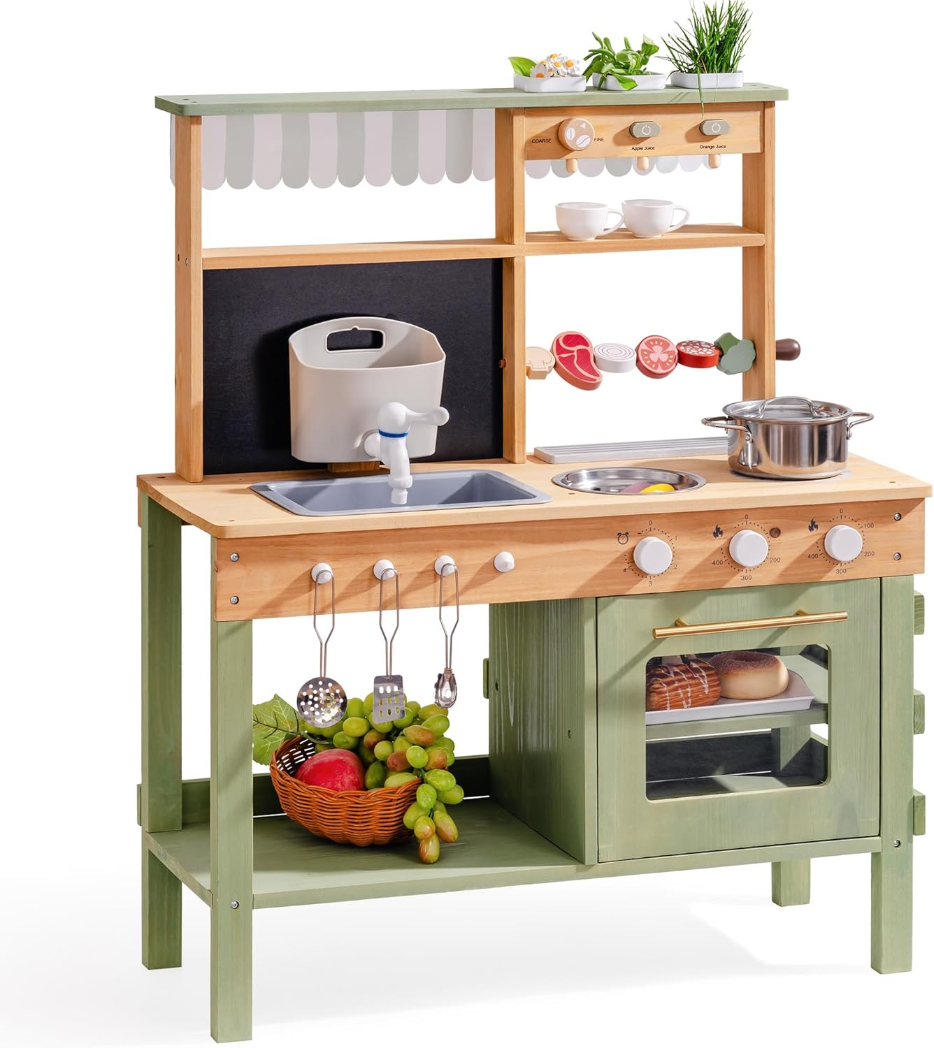Kids Outdoor Sink - Wooden Mud Kitchen for Kids, Outdoor