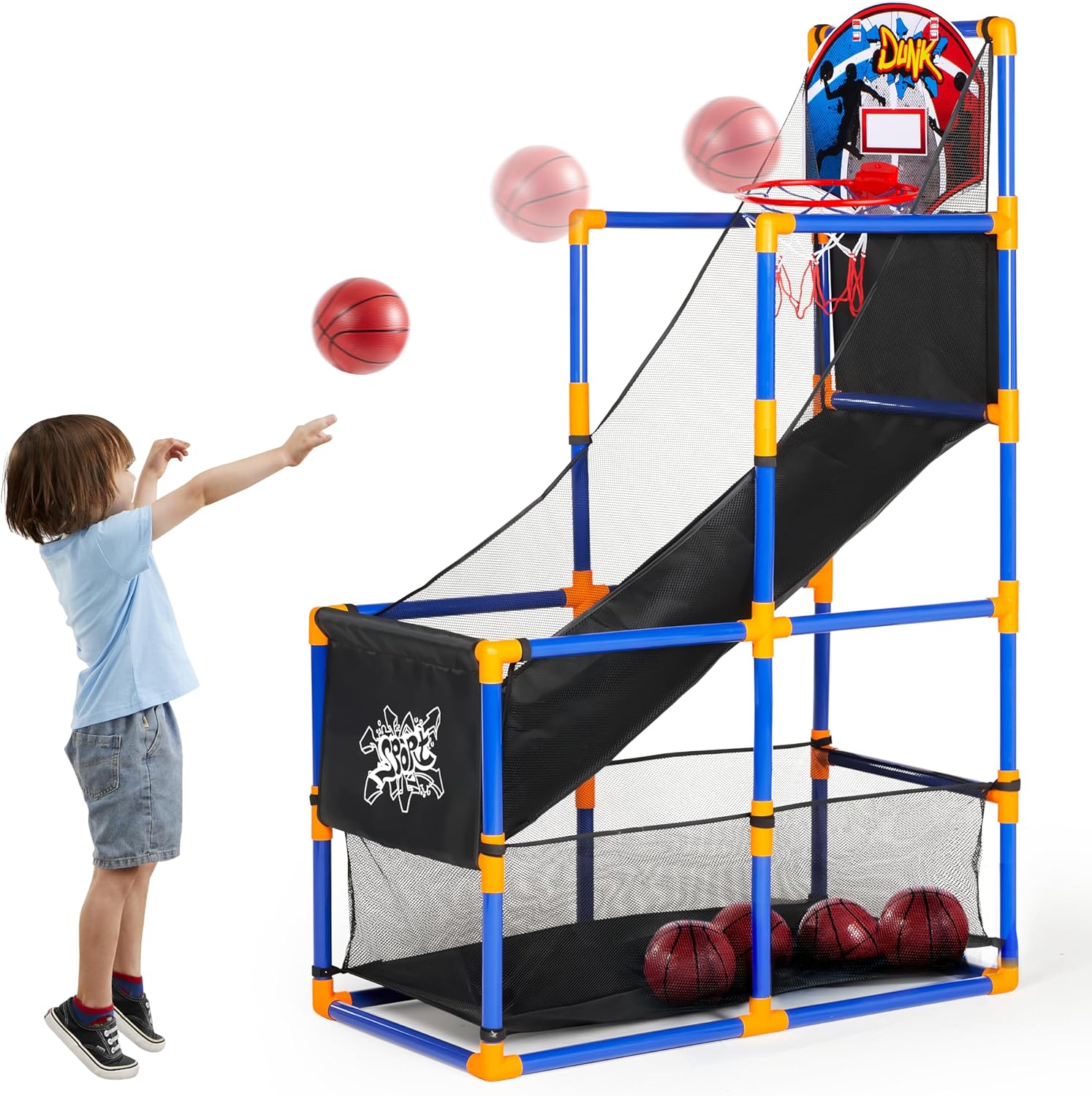 Outdoor Games For Kids - Arcade Basketball Game Set with 4
