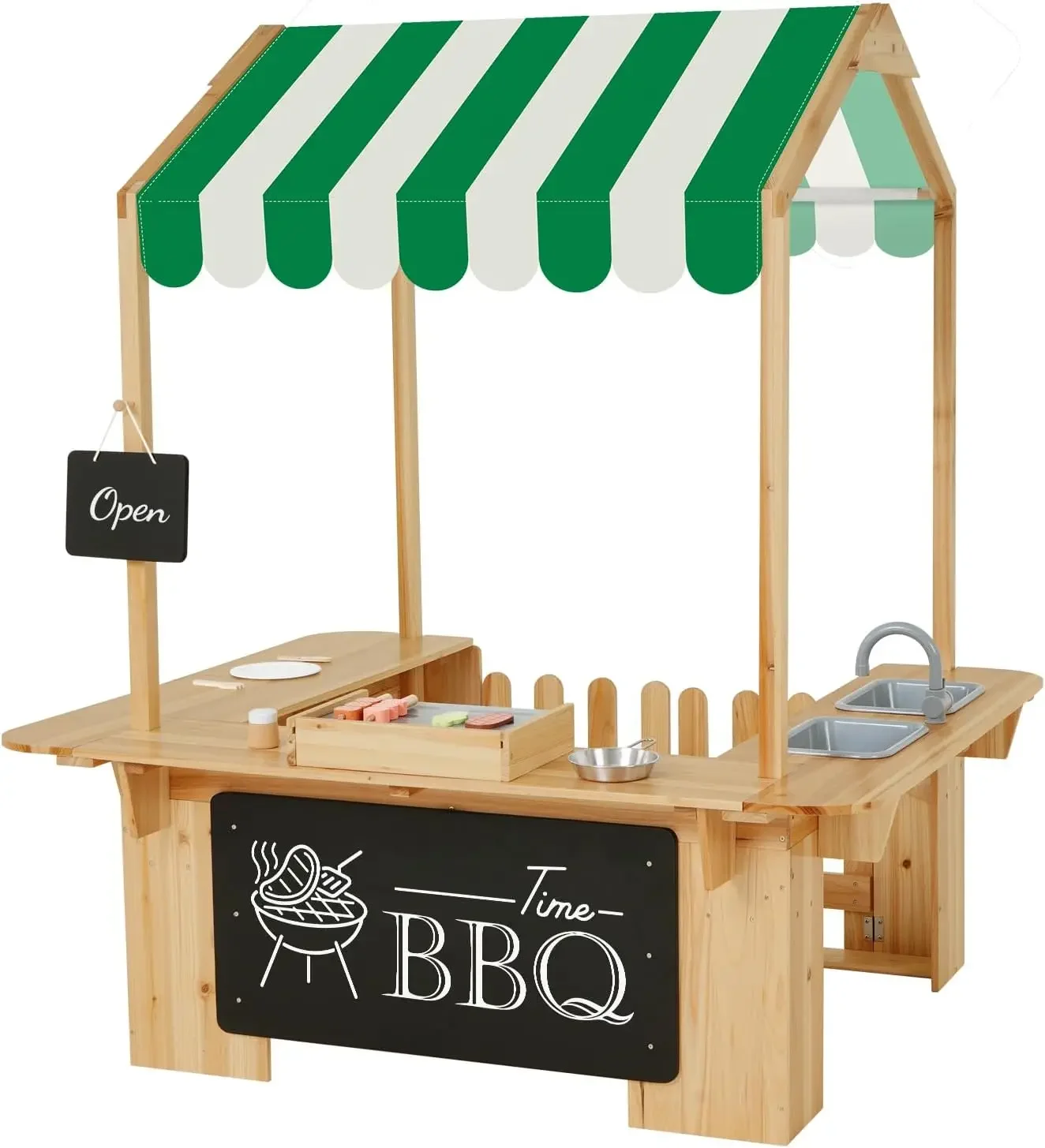 Kids Outdoor Kitchen - Kids Outdoor Playhouse, Mud Kitchen, BBQ