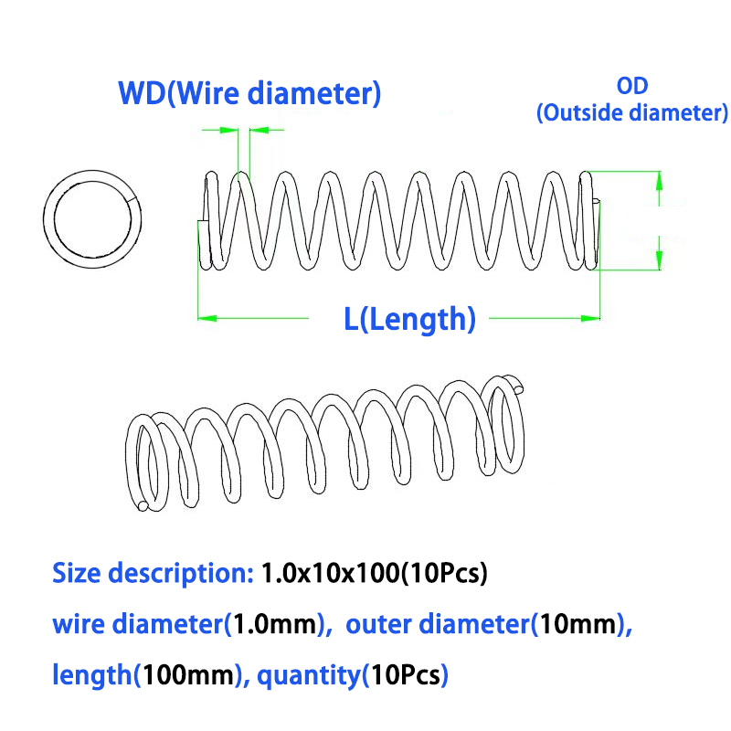 10Pcs/Lots 1.4mm Wire Stainles - Mini Trampoline Spring recensie en prijs