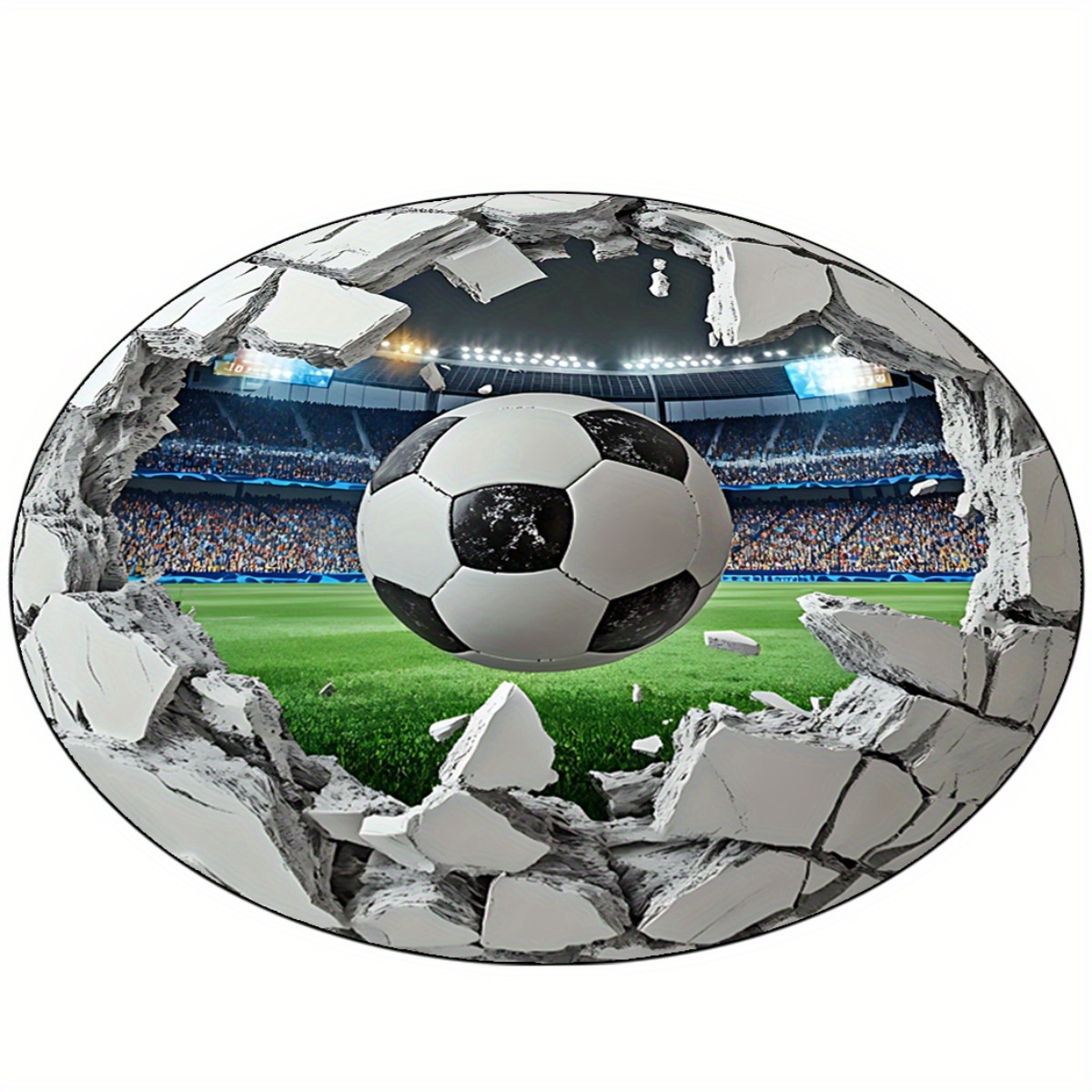 3D Football Field Round Area R - Kids Outdoor Mat Waterproof recensie en prijs