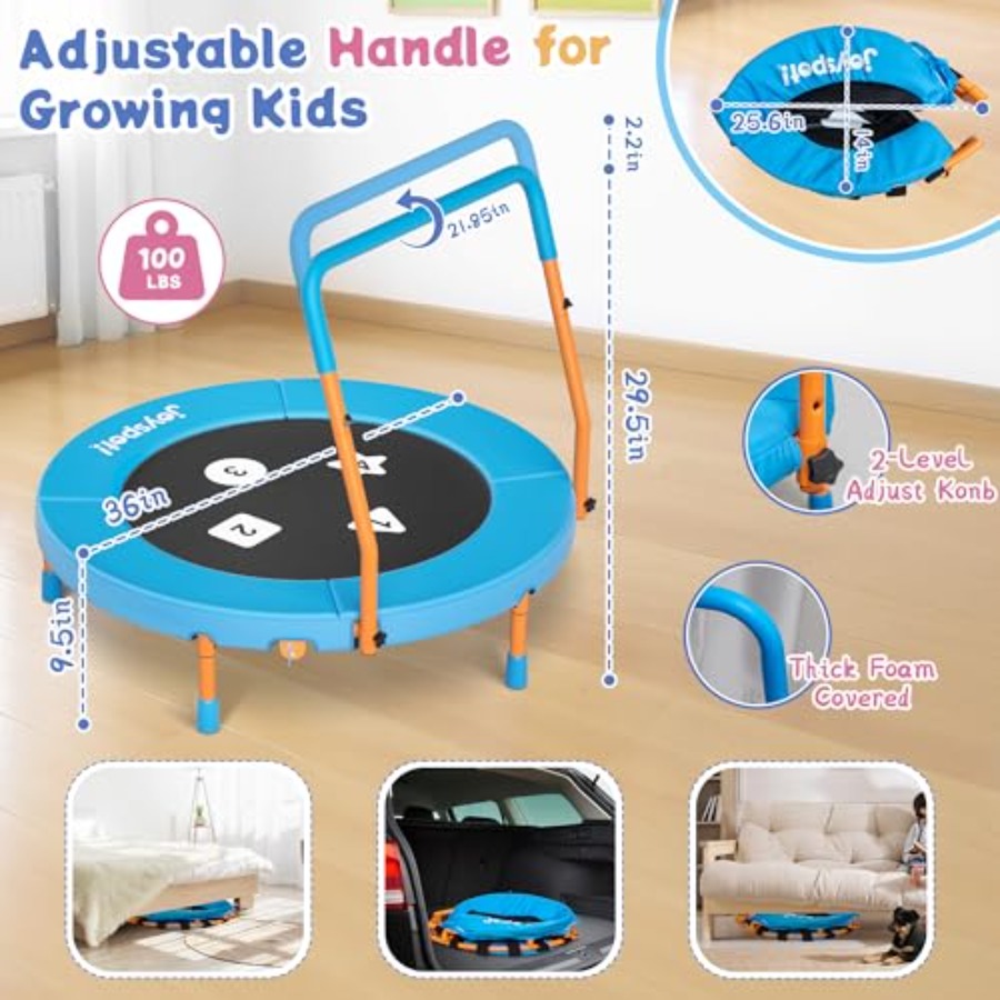 3FT Toddler Trampoline with Ad - Mini Trampoline Spring recensie en prijs