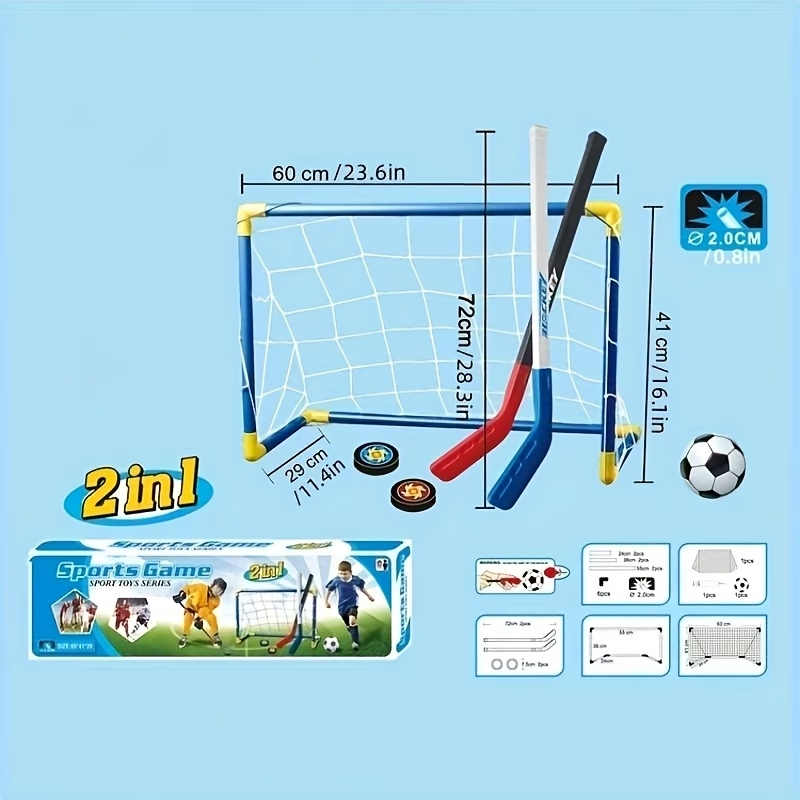 2 in 1 Kids Hockey & Soccer Go - Kids Outdoor Hockey Set recensie en prijs