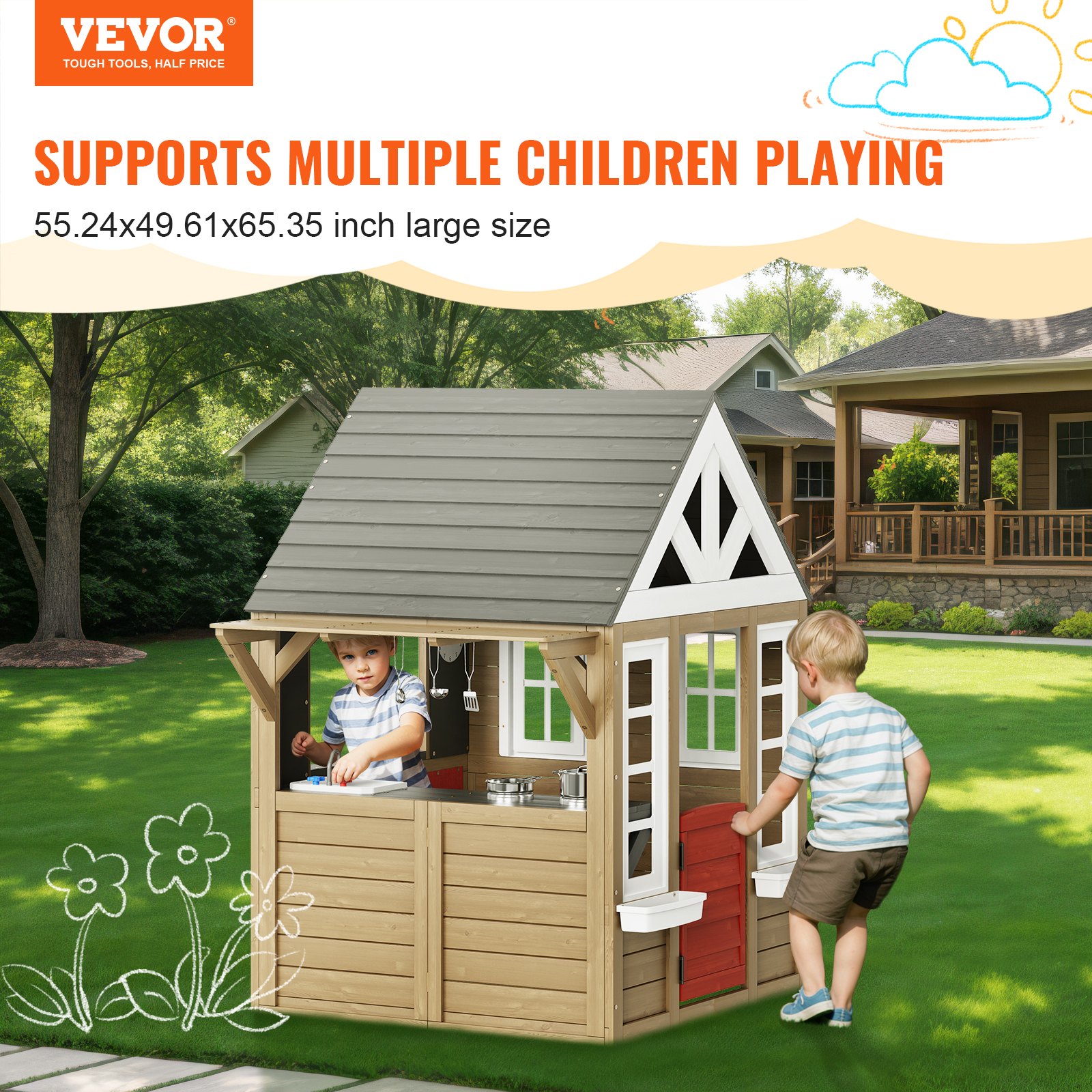 Outdoor Wooden Playhouse Kids  - Kids Outdoor Sink recensie en prijs