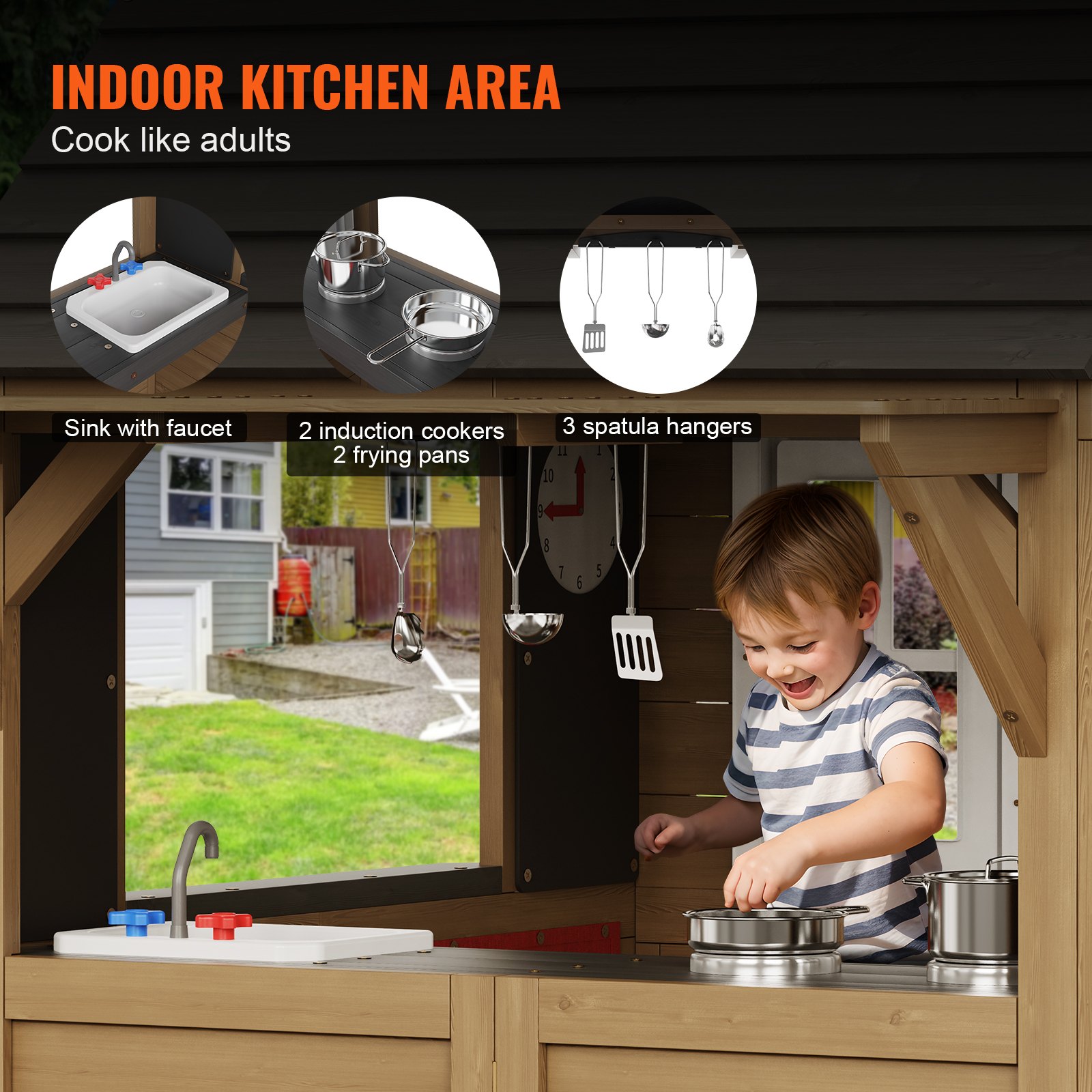 Outdoor Wooden Playhouse Kids  - Kids Outdoor Sink recensie en prijs