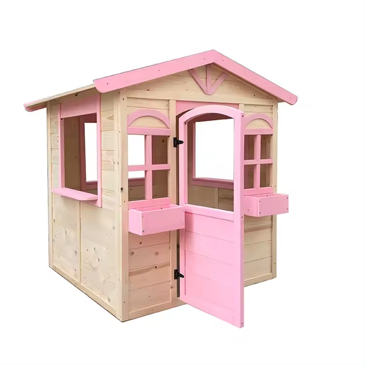 Hot Selling Play House Outdoor - Kids Outdoor Wooden Playhouse recensie en prijs