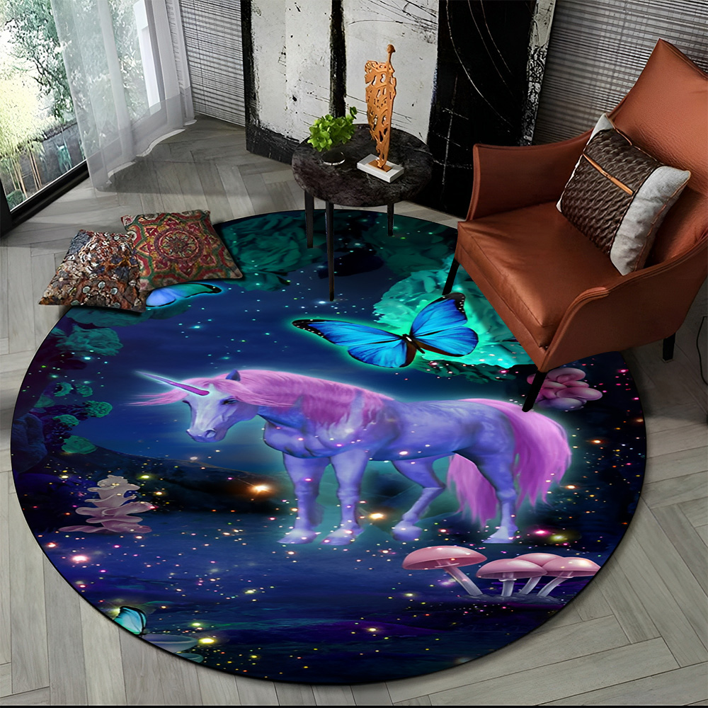 Unicorn Cartoon Animal Round C - Kids Outdoor Mat Waterproof recensie en prijs