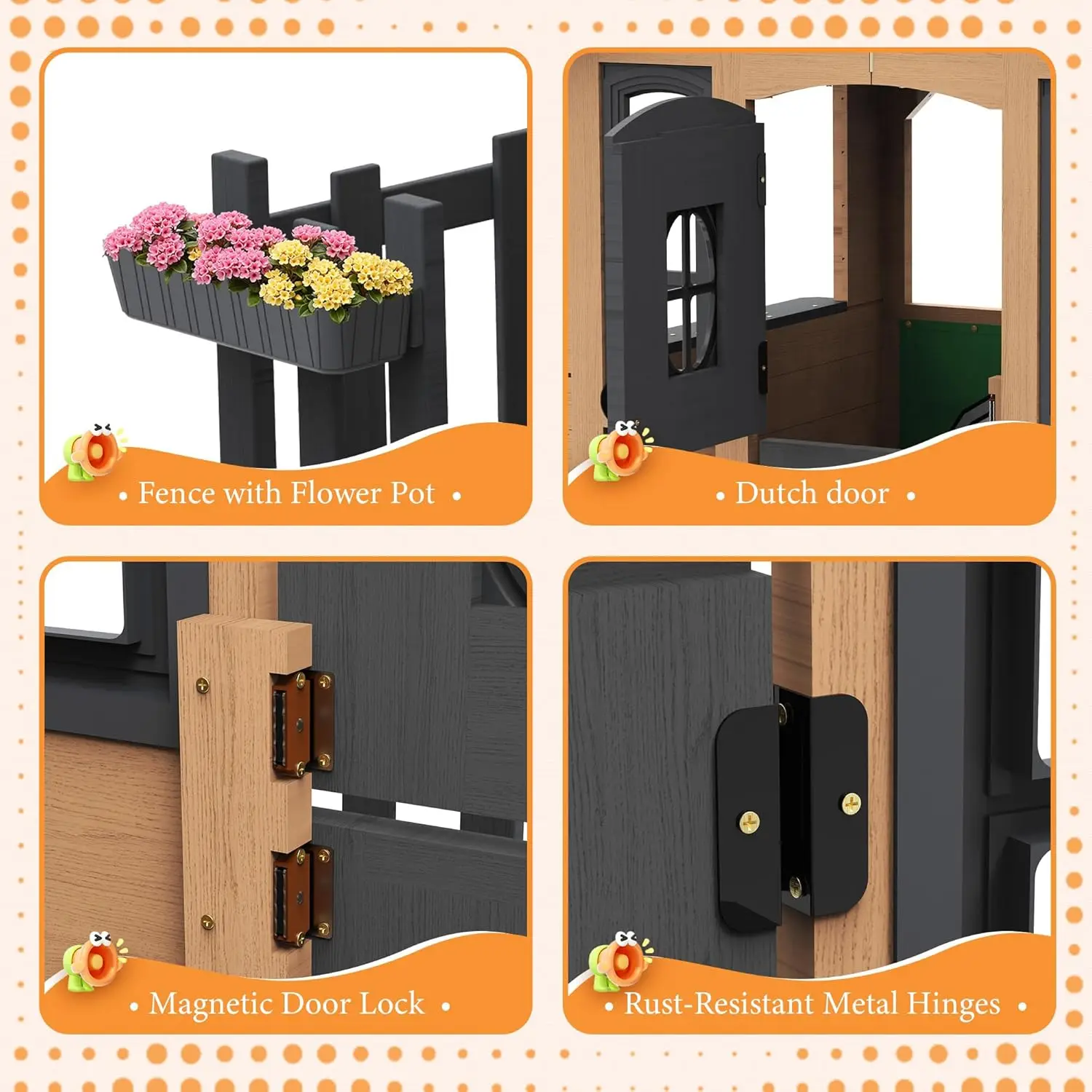 Albott Kids Outdoor Wooden Pla - Kids Outdoor Wooden Playhouse recensie en prijs