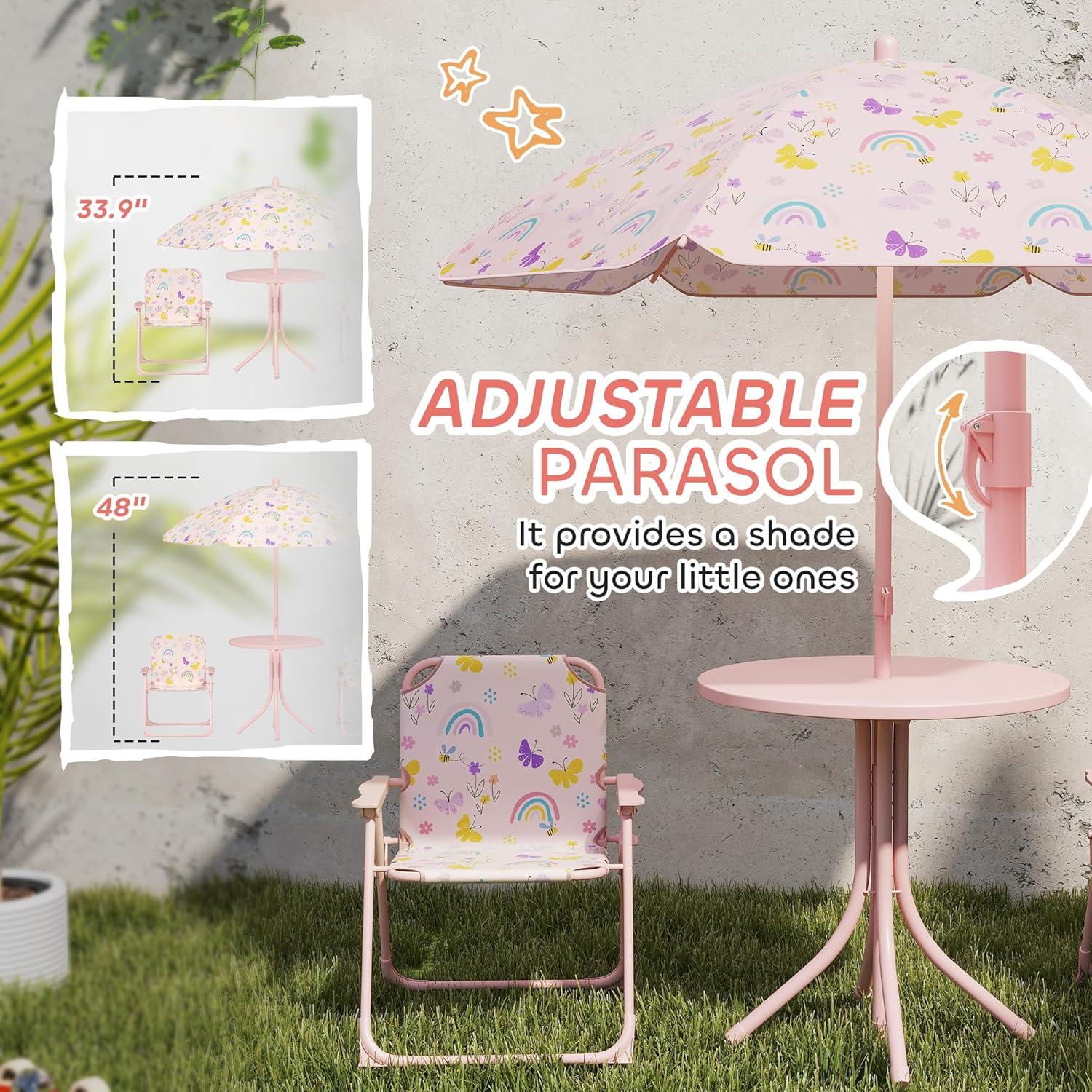 Kids Picnic Table with Umbrell - Kids Outdoor Table And Chairs With Umbrella recensie en prijs