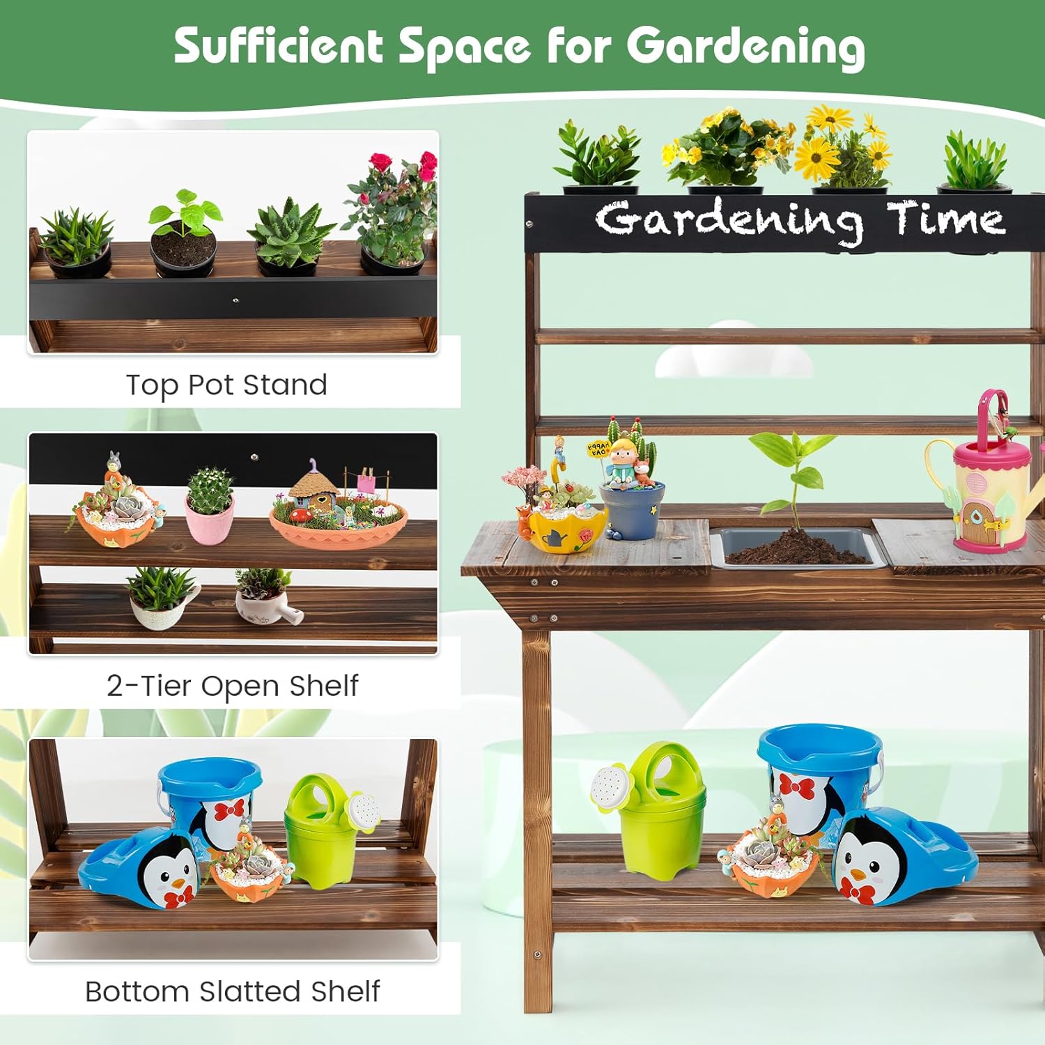 Mud Kitchen, Fir Wood Kids Pot - Kids Outdoor Sink recensie en prijs