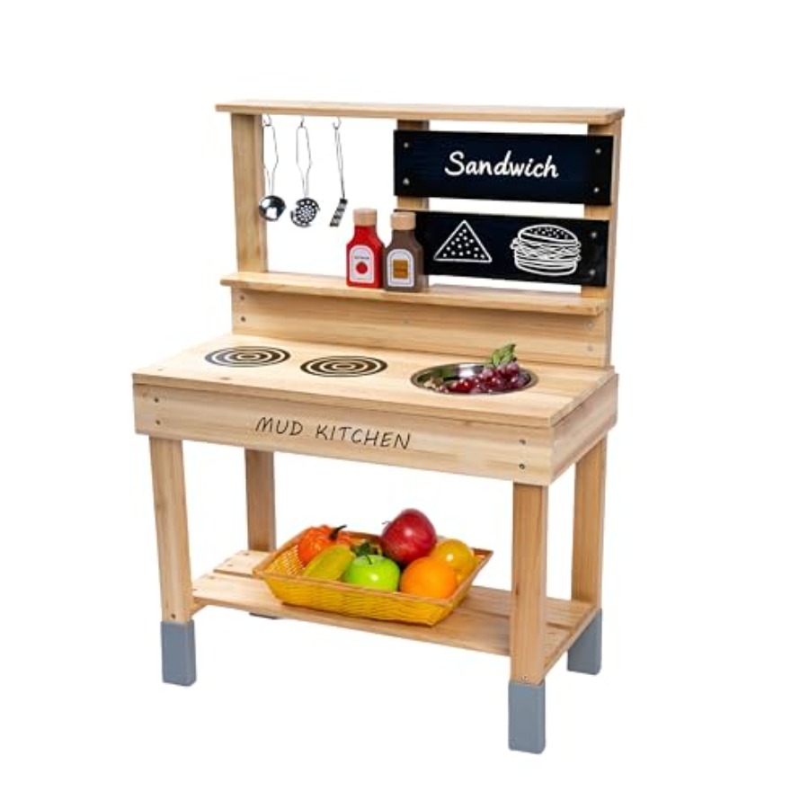 Outdoor wooden mud kitchen for - Kids Outdoor Sink recensie en prijs