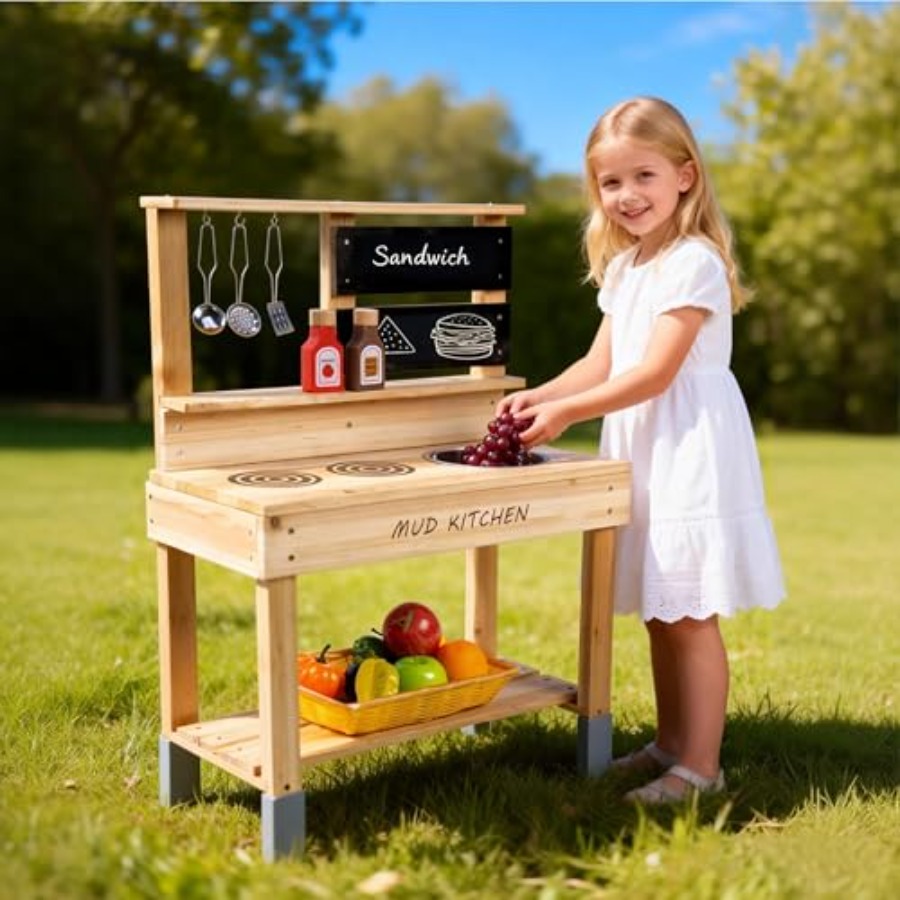 Outdoor wooden mud kitchen for - Kids Outdoor Sink recensie en prijs