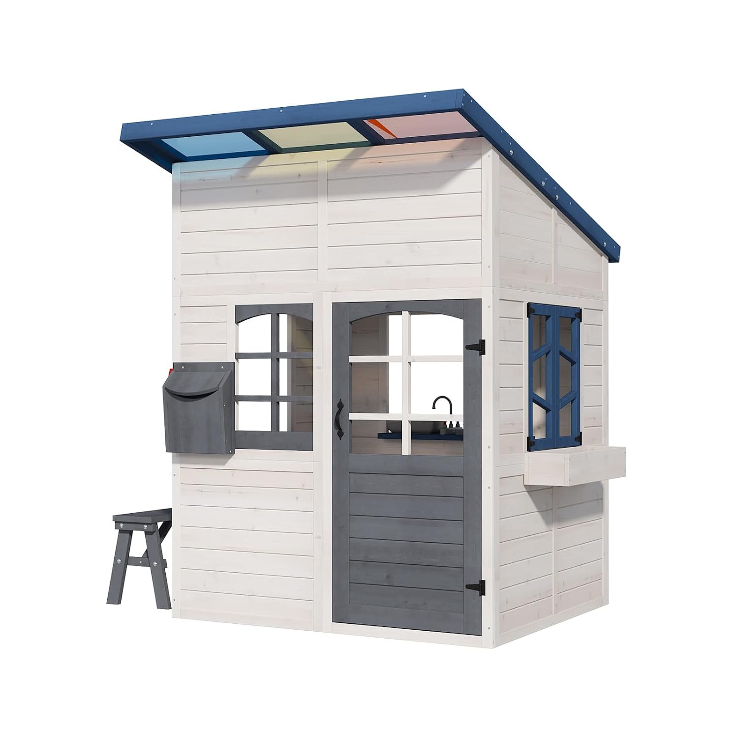 Wooden Kids Outdoor Playhouse  - Kids Outdoor Kitchen recensie en prijs