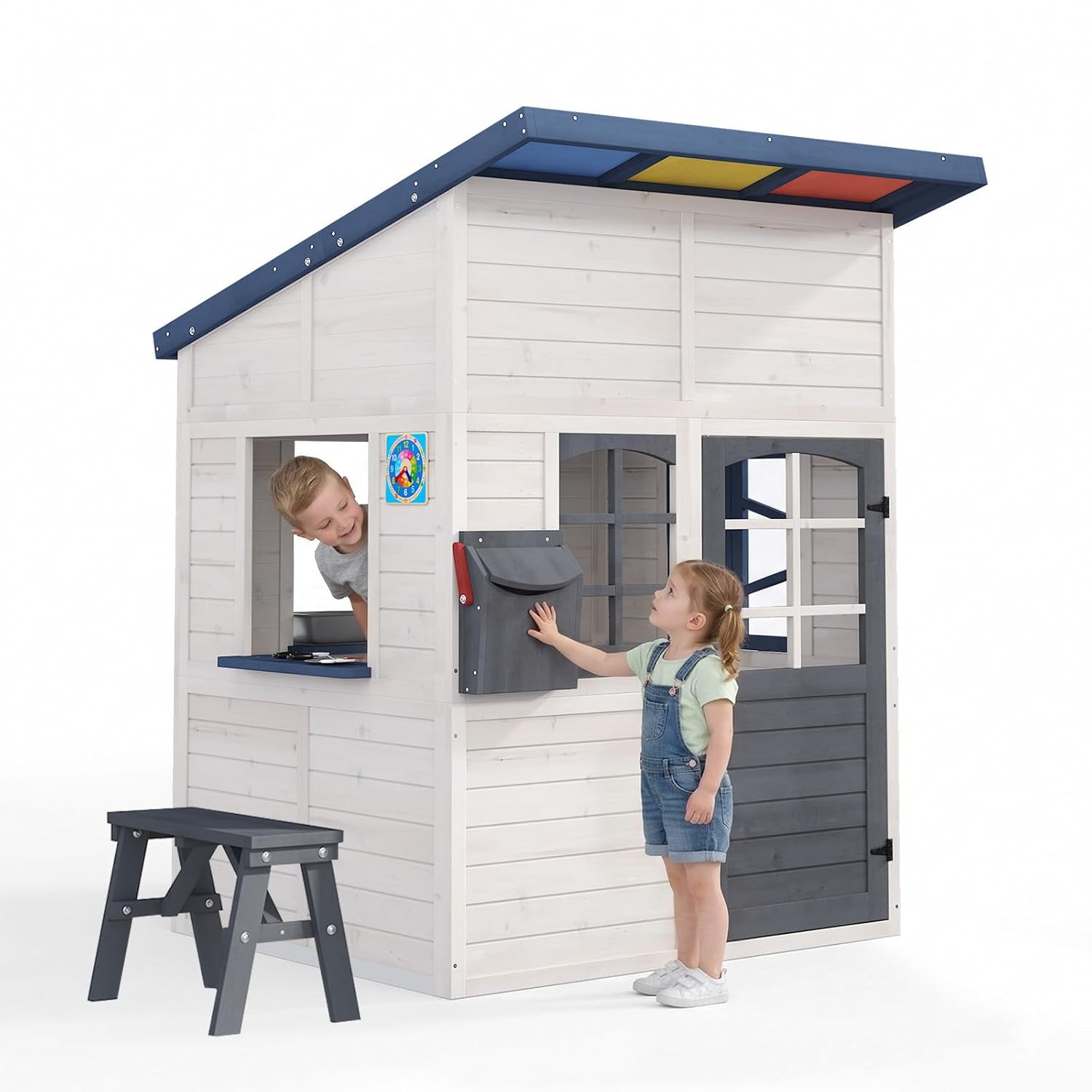 Wooden Kids Outdoor Playhouse  - Kids Outdoor Kitchen recensie en prijs