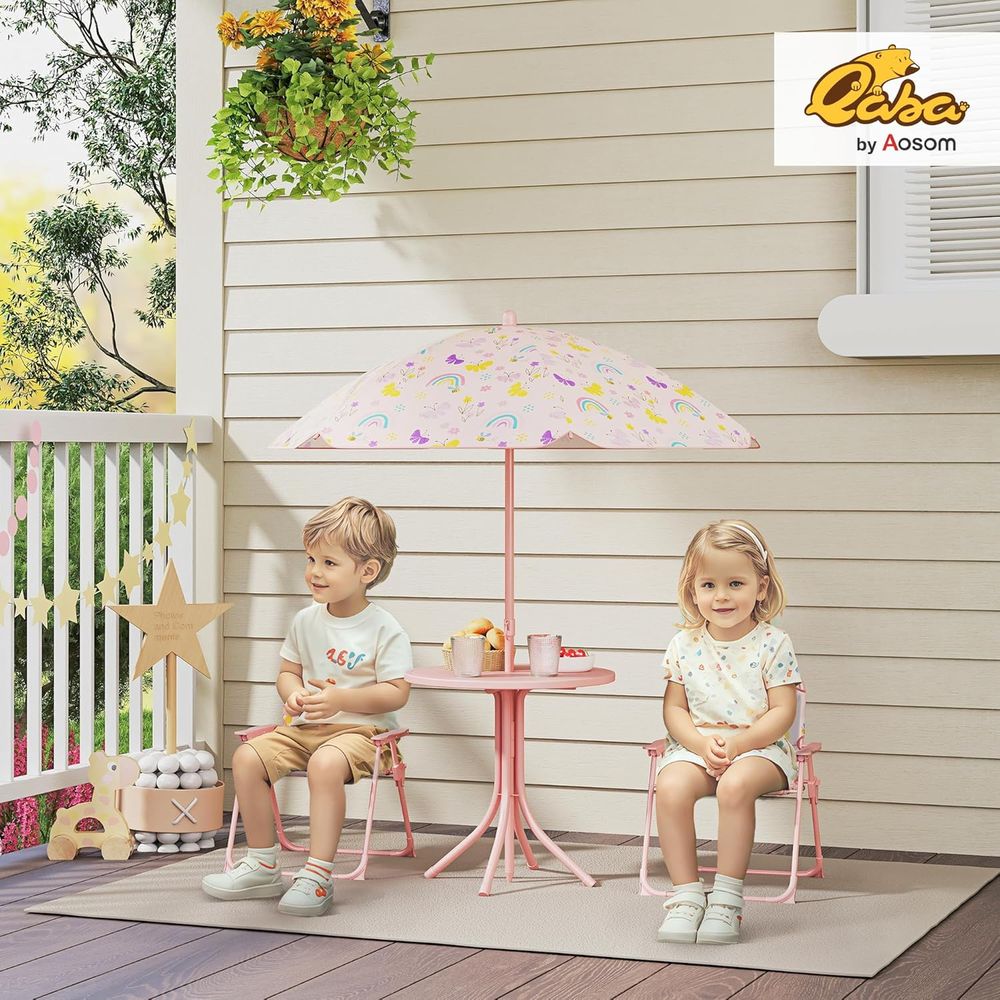 Outdoor Kids Picnic Table and  - Kids Outdoor Table And Chairs With Umbrella recensie en prijs