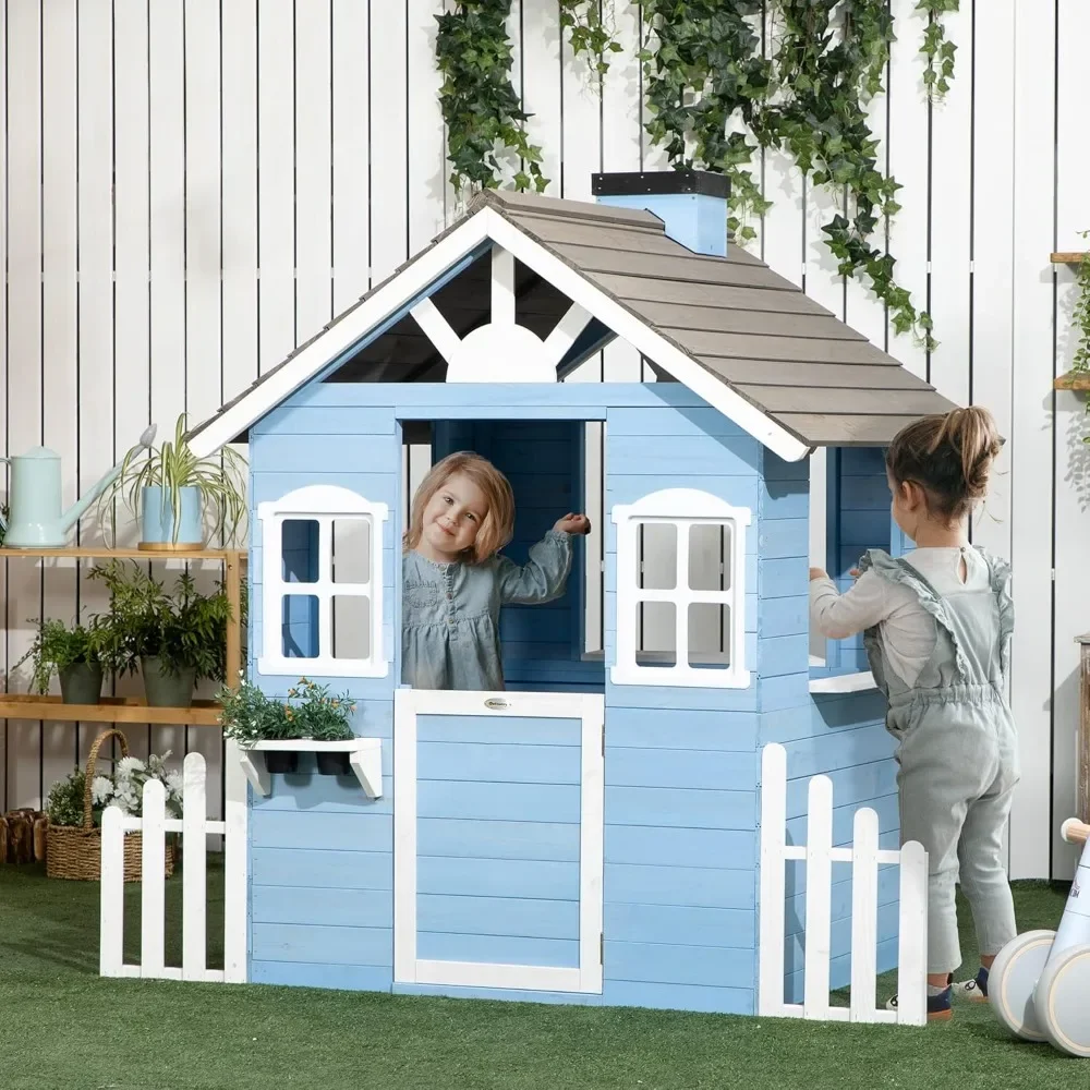 Playhouse For Kids Outdoor Cou - Kids Outdoor Wooden Playhouse recensie en prijs