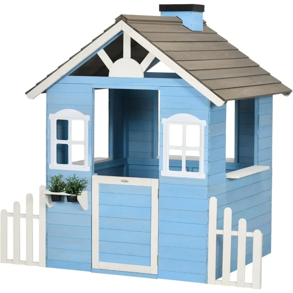 Playhouse For Kids Outdoor Cou - Kids Outdoor Wooden Playhouse recensie en prijs