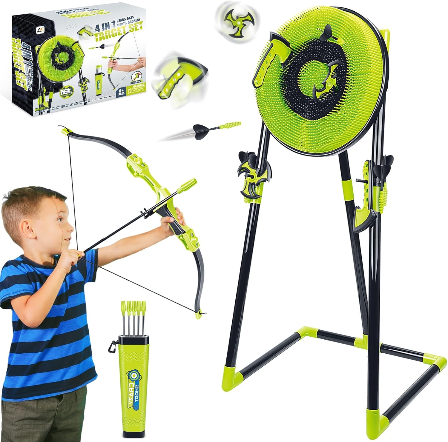 4 in 1 Axe Throwing Target Set - Kids Outdoor Ninja Set recensie en prijs