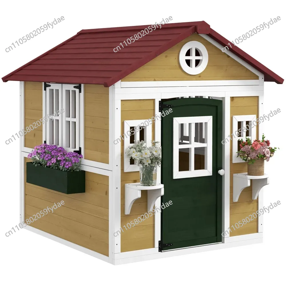 Outdoor Kids Playhouse, Wooden - Kids Outdoor Wooden Playhouse recensie en prijs