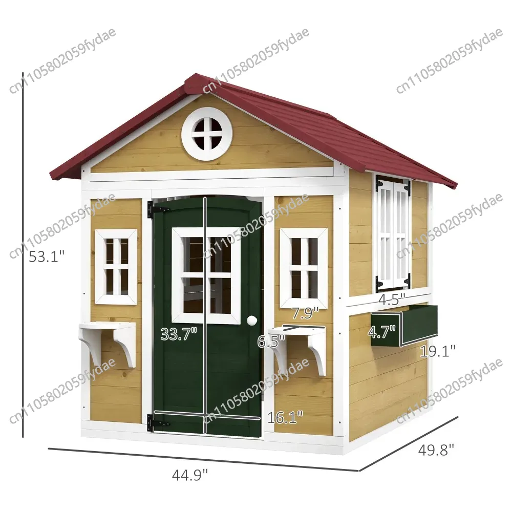 Outdoor Kids Playhouse, Wooden - Kids Outdoor Wooden Playhouse recensie en prijs