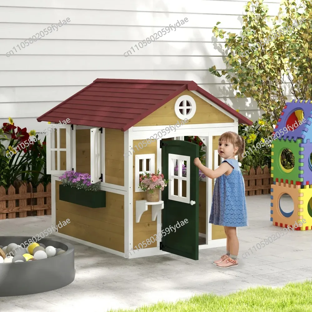 Outdoor Kids Playhouse, Wooden - Kids Outdoor Wooden Playhouse recensie en prijs