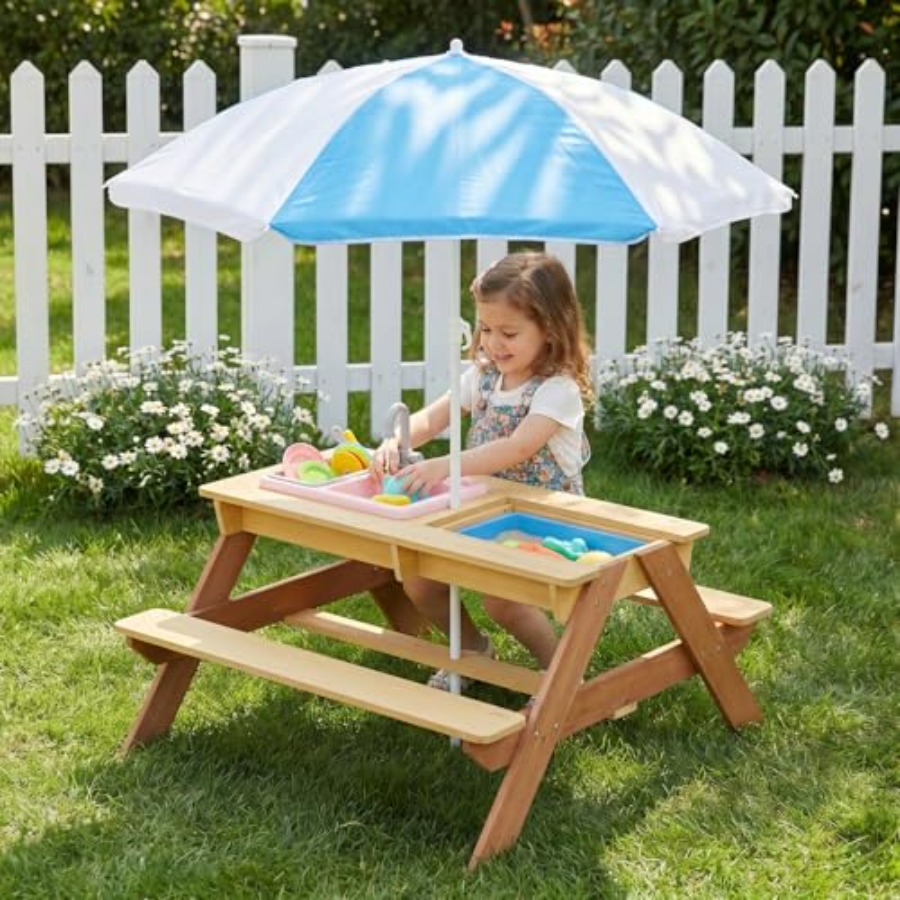 Outdoor kids picnic table with - Kids Outdoor Sink recensie en prijs