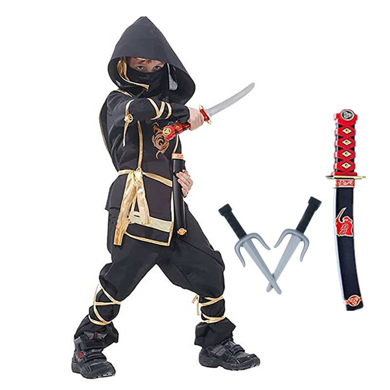 Black Ninja Costume Boy Hallow - Kids Outdoor Ninja Warrior Course recensie en prijs