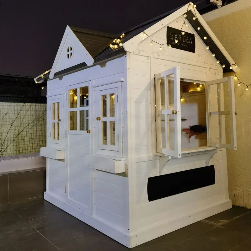 -Wood Kids Play House Wooden C - Kids Outdoor Wooden Playhouse recensie en prijs