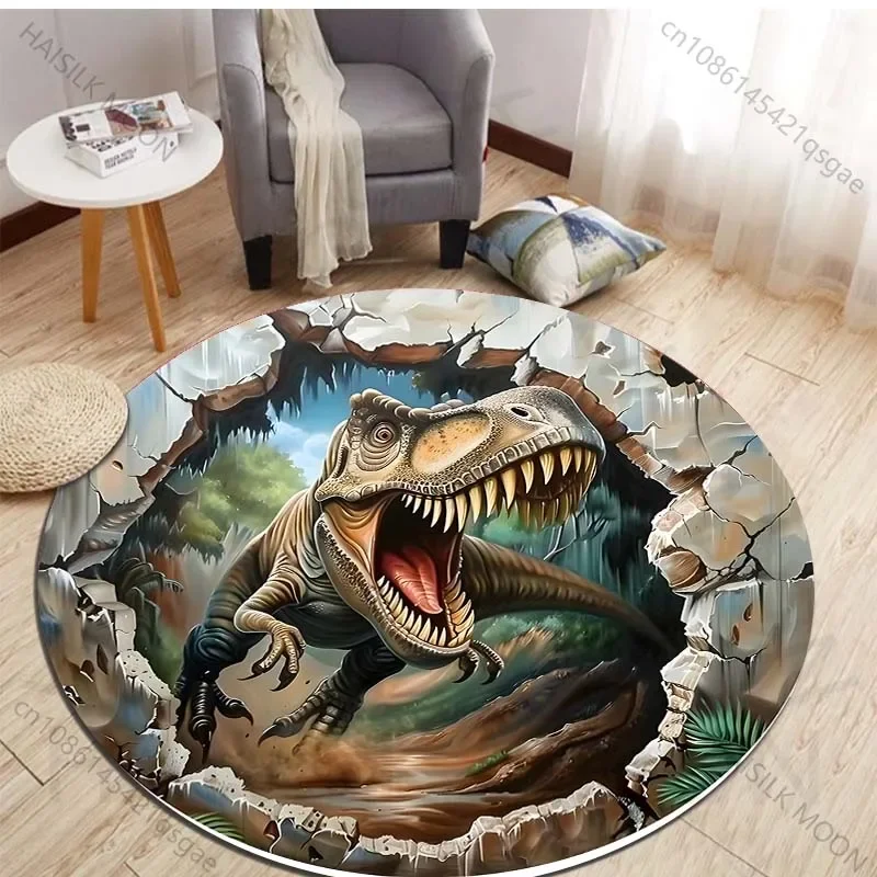 HD 3D Dinosaur Print Round Rug - Kids Outdoor Mat Waterproof recensie en prijs