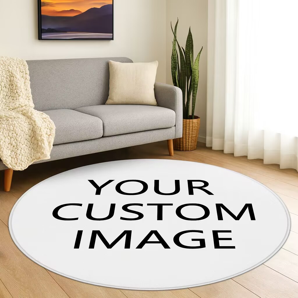 Custom Photo Round Rug for Kid - Kids Outdoor Mat Waterproof recensie en prijs