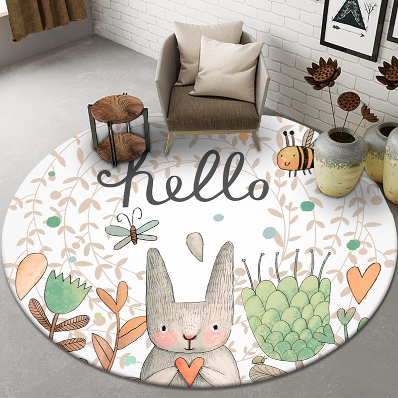 VIKAMA Round Cartoon Carpet fo - Kids Outdoor Mat Waterproof recensie en prijs