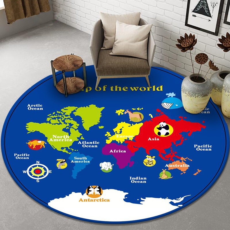 VIKAMA Round Cartoon Carpet fo - Kids Outdoor Mat Waterproof recensie en prijs