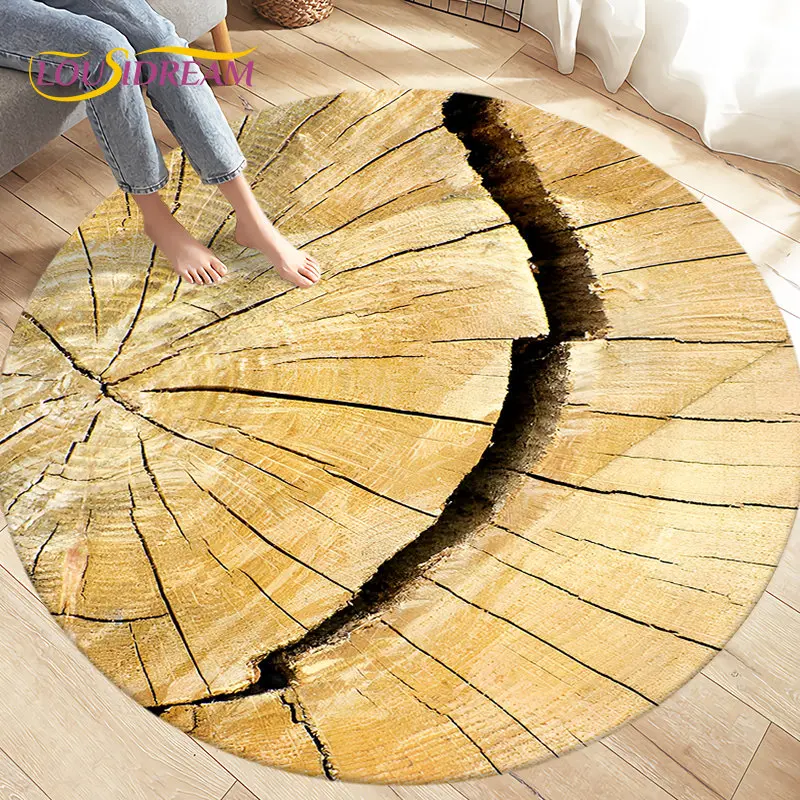 3D Wood Grain Round Area Rug,C - Kids Outdoor Mat Waterproof recensie en prijs