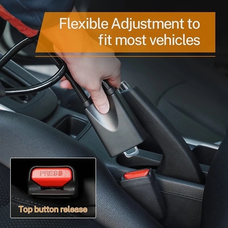 Car Steering Wheel Lock with S - Swing Seat Belt recensie en prijs