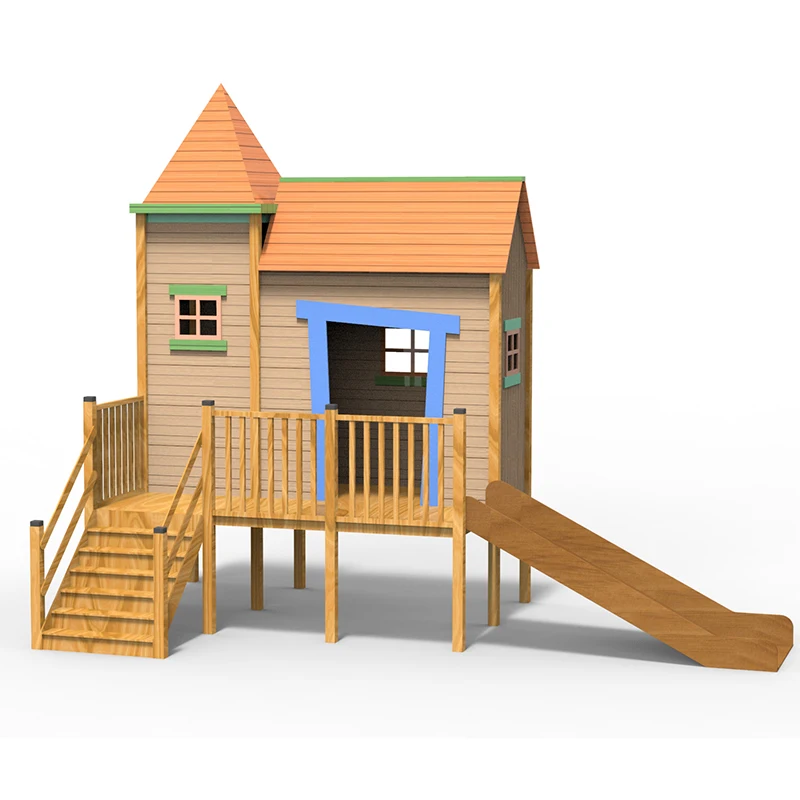 Hot Sale Kindergarten Combinat - Kids Outdoor Wooden Playhouse recensie en prijs