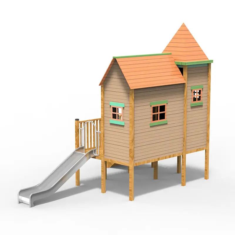 Hot Sale Kindergarten Combinat - Kids Outdoor Wooden Playhouse recensie en prijs
