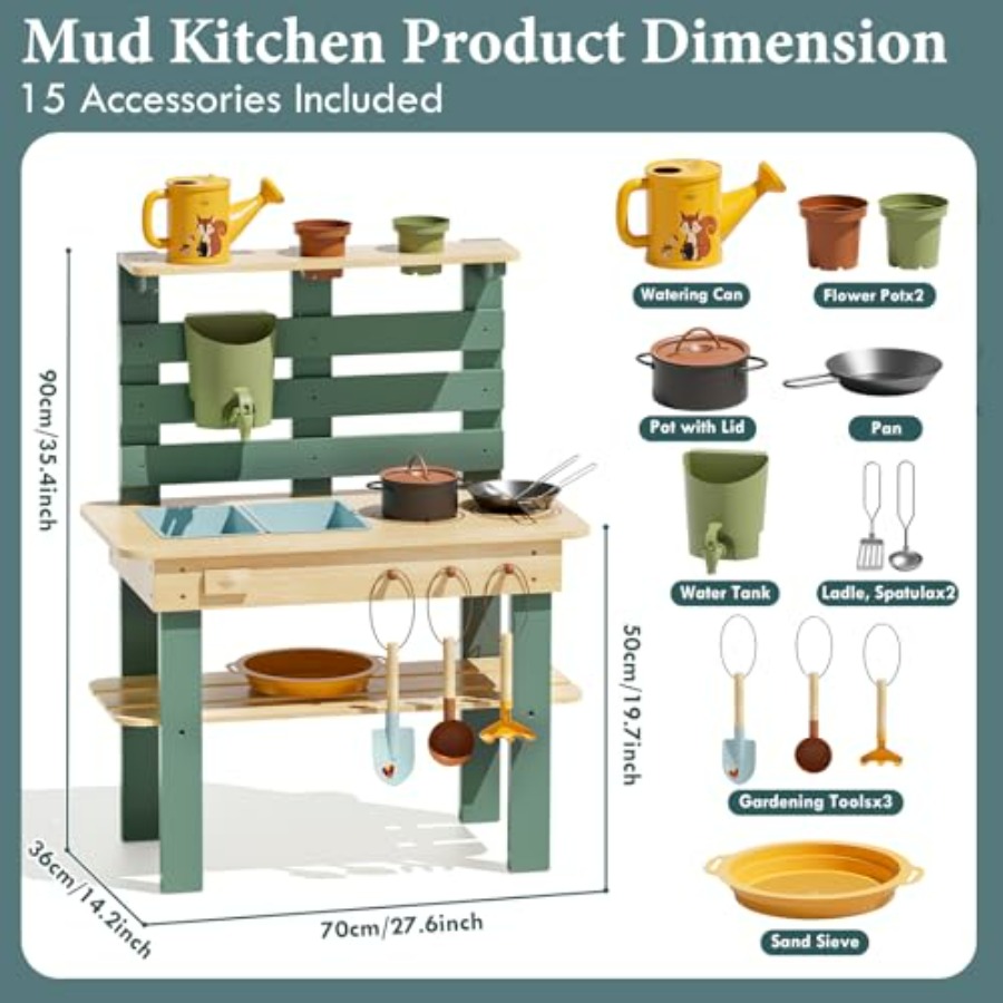 Outdoor mud kitchen for kids:  - Kids Outdoor Sink recensie en prijs
