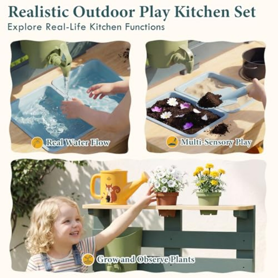 Outdoor mud kitchen for kids:  - Kids Outdoor Sink recensie en prijs