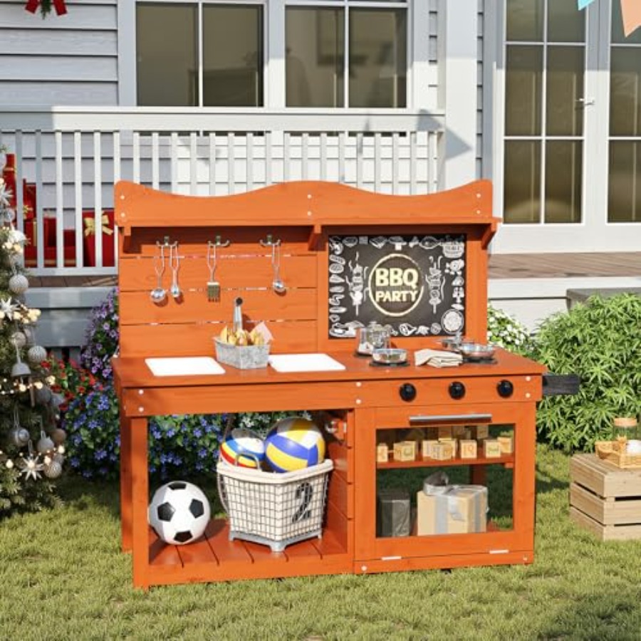 Outdoor wooden mud kitchen pla - Kids Outdoor Sink recensie en prijs