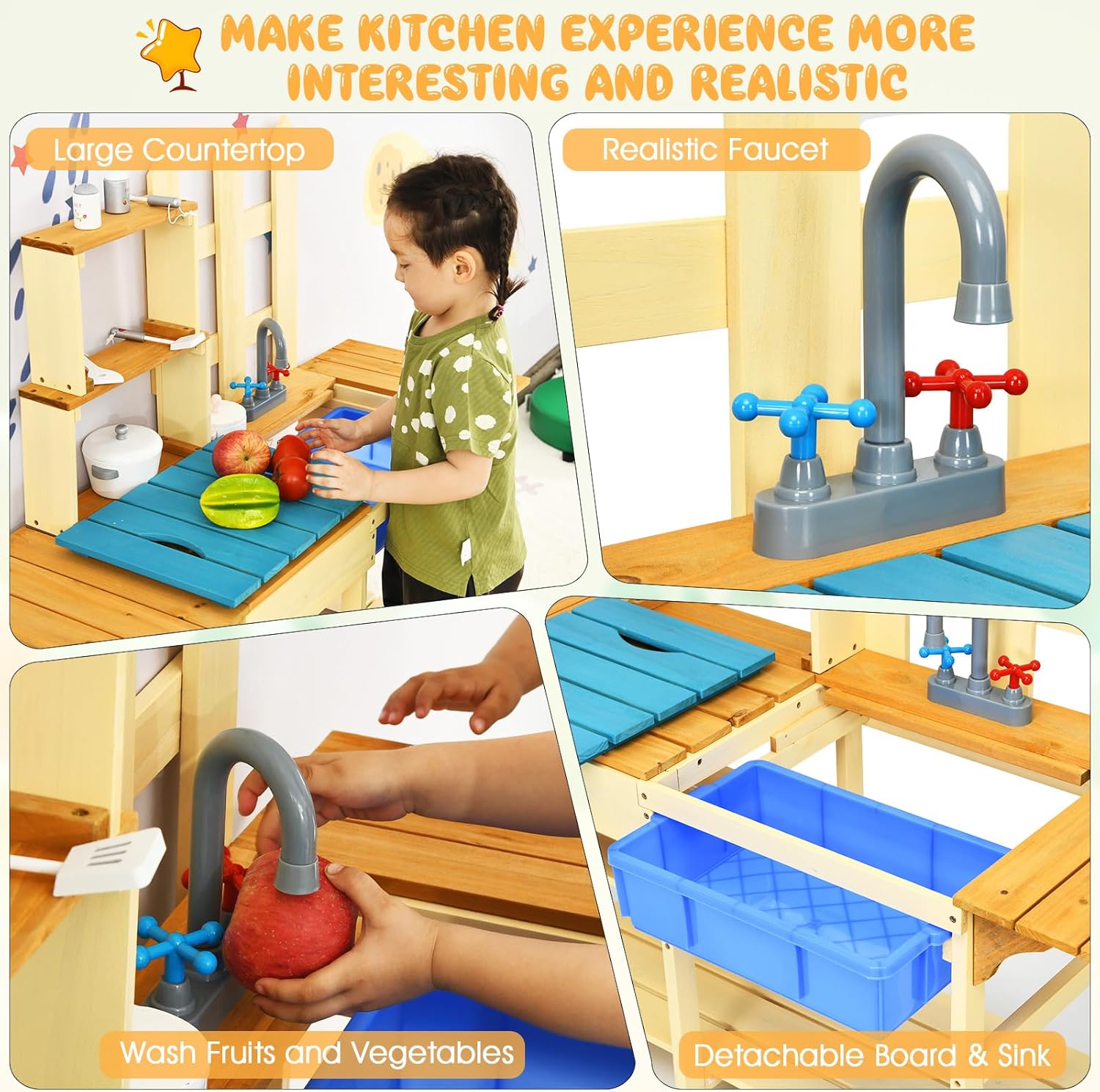 Kids Mud Kitchen Playset, Indo - Kids Outdoor Sink recensie en prijs