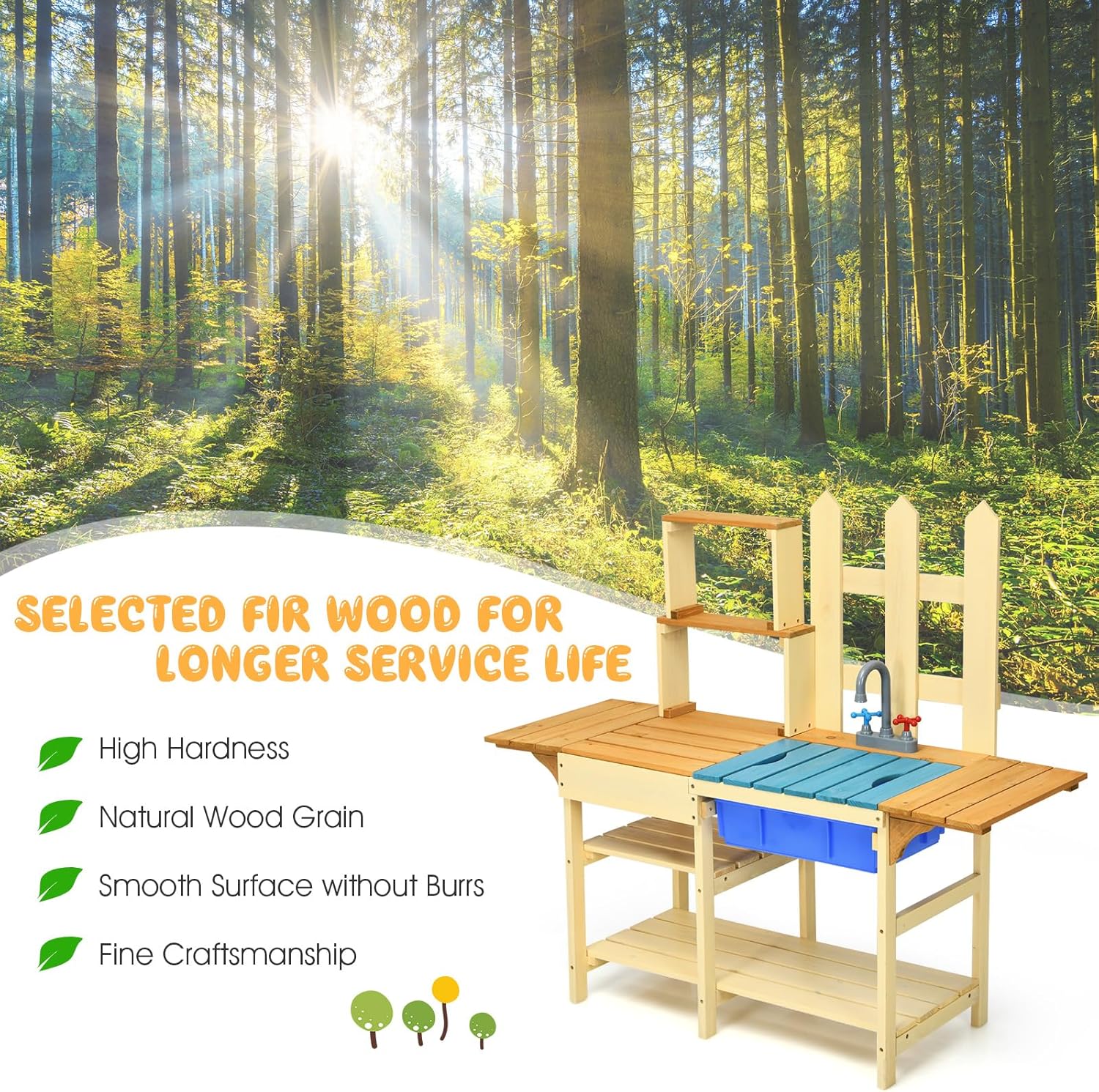 Kids Mud Kitchen Playset, Indo - Kids Outdoor Sink recensie en prijs
