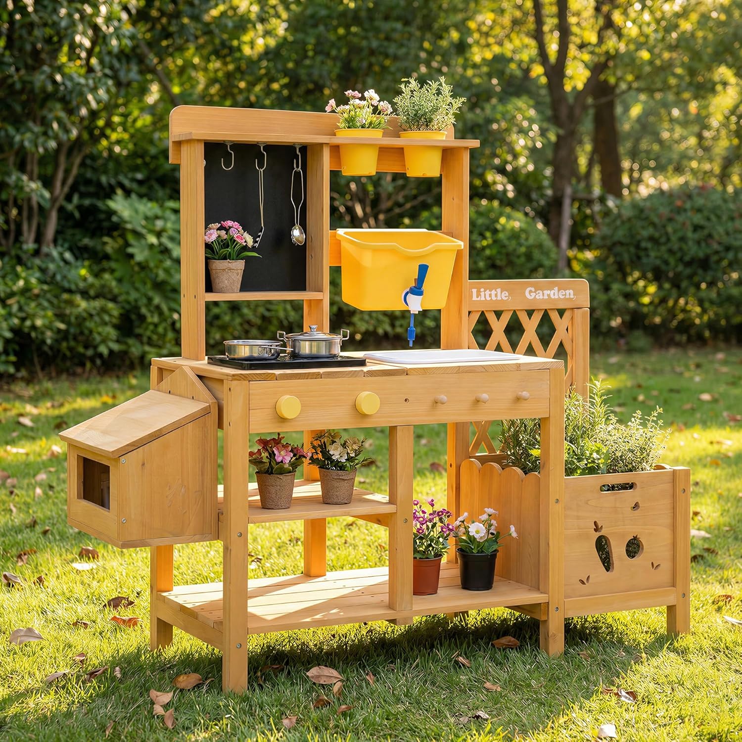 Wooden Mud Kitchen for Kids, O - Kids Outdoor Sink recensie en prijs