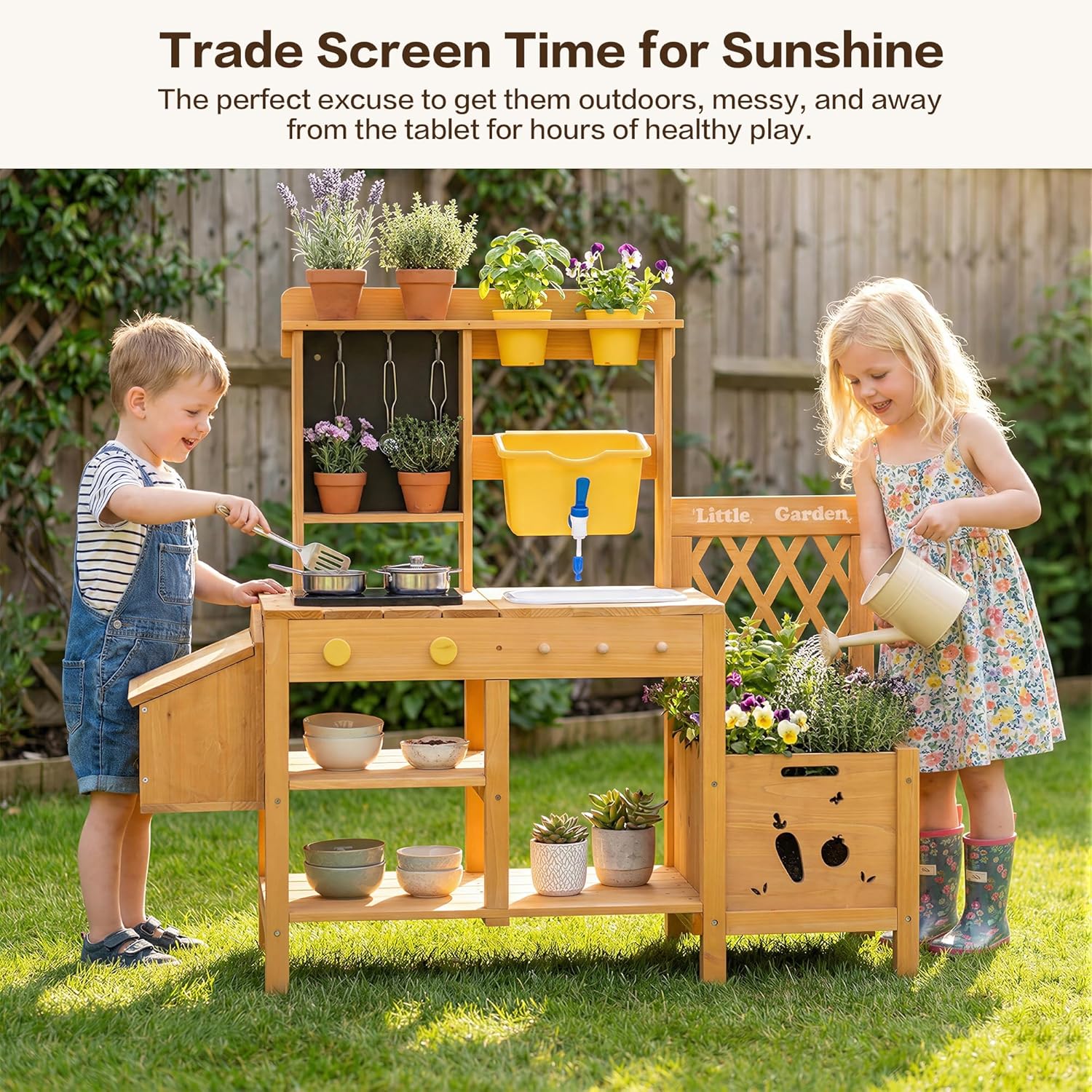 Wooden Mud Kitchen for Kids, O - Kids Outdoor Sink recensie en prijs