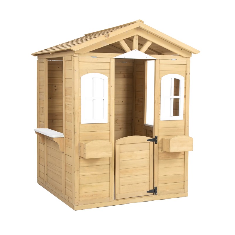 Modern Classic Solid Wood Play - Kids Outdoor Wooden Playhouse recensie en prijs